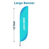 Large Commercial-Basics Feather II Custom Flag Banner